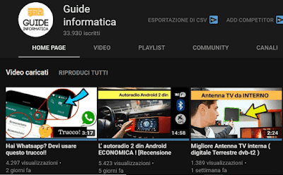 titolo copertina youtube