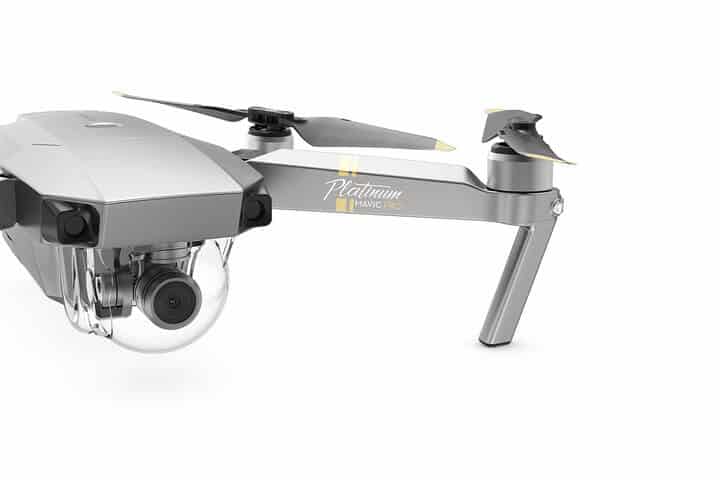 DJI - Mavic Pro Combo Platinum - Quadcopter Drone con fotocamera