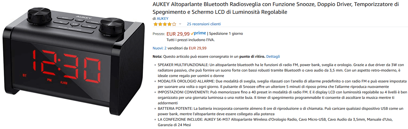 Aukey SK-M37 Altoparlante Bluetooth recensione