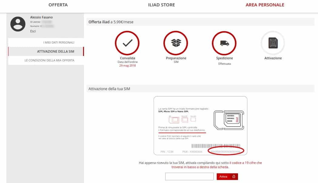 Come attivare una Sim Iliad online
