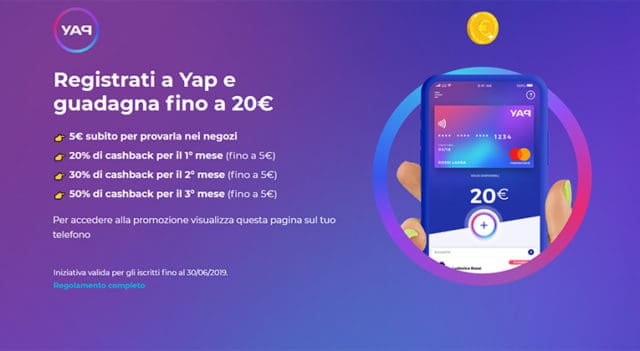 Come funziona il nuovo Bonus di benvenuto di YAP Come funziona il nuovo Bonus di benvenuto di YAP
