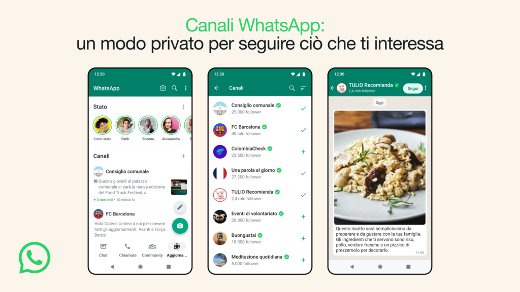 WhatsApp canali